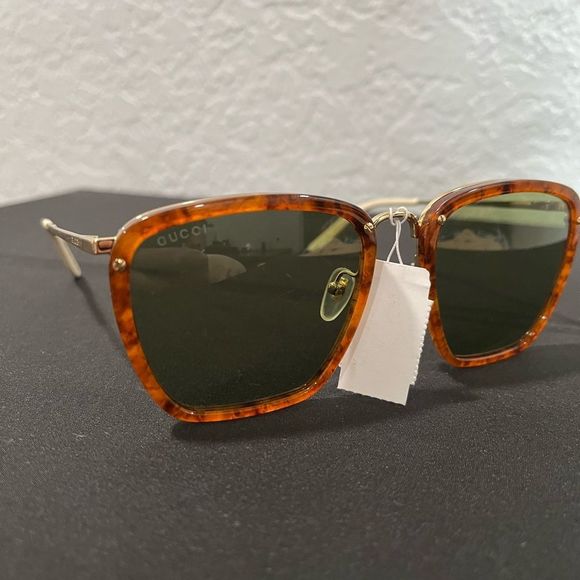 Gucci Other - Green Rectangular Men's Sunglasses GG0673S 004 56 Brand New With Tags